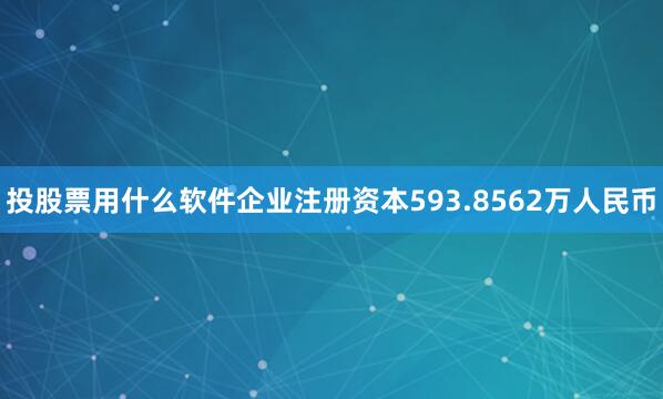 投股票用什么软件企业注册资本593.8562万人民币