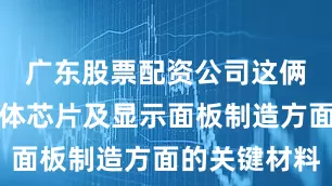 广东股票配资公司这俩都是半导体芯片及显示面板制造方面的关键材料